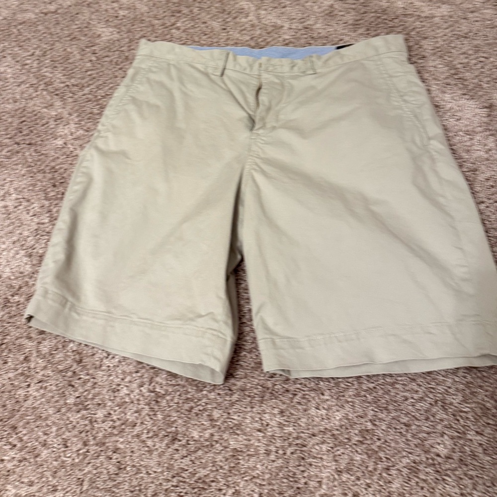 Ralph Lauren Men's Beige Flat Front Shorts